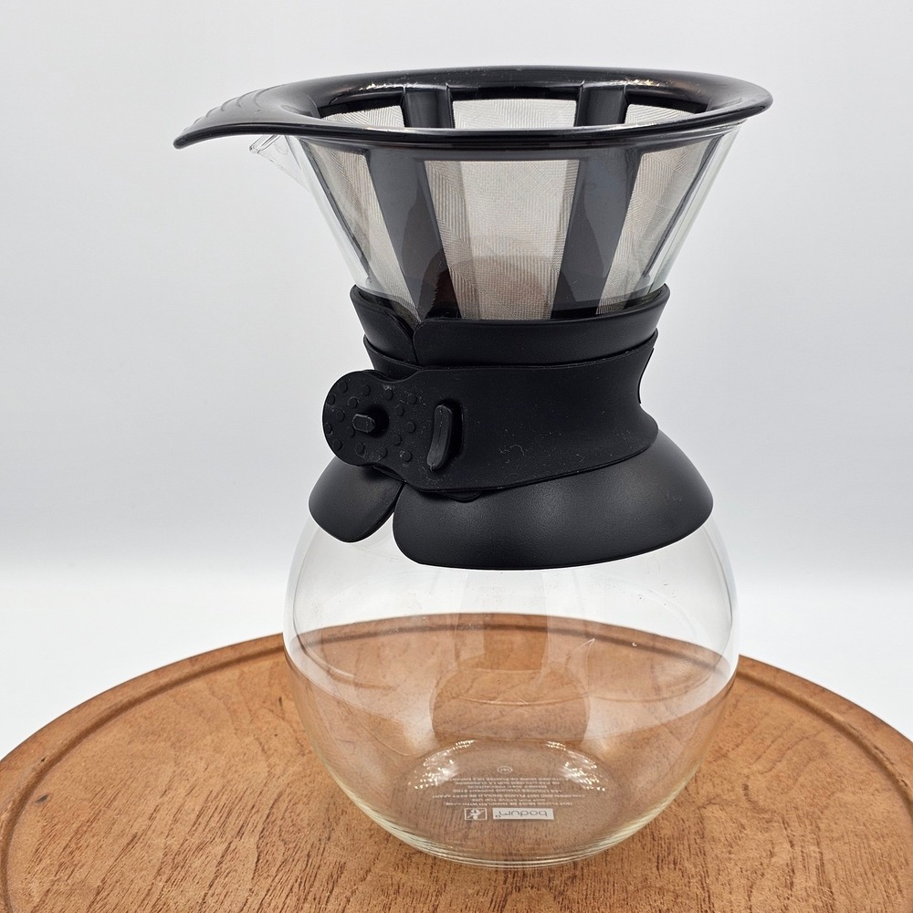 Bodum Pour Over‎ Coffee Maker 34oz 8 Cup Glass Carafe Permanent Filter Black